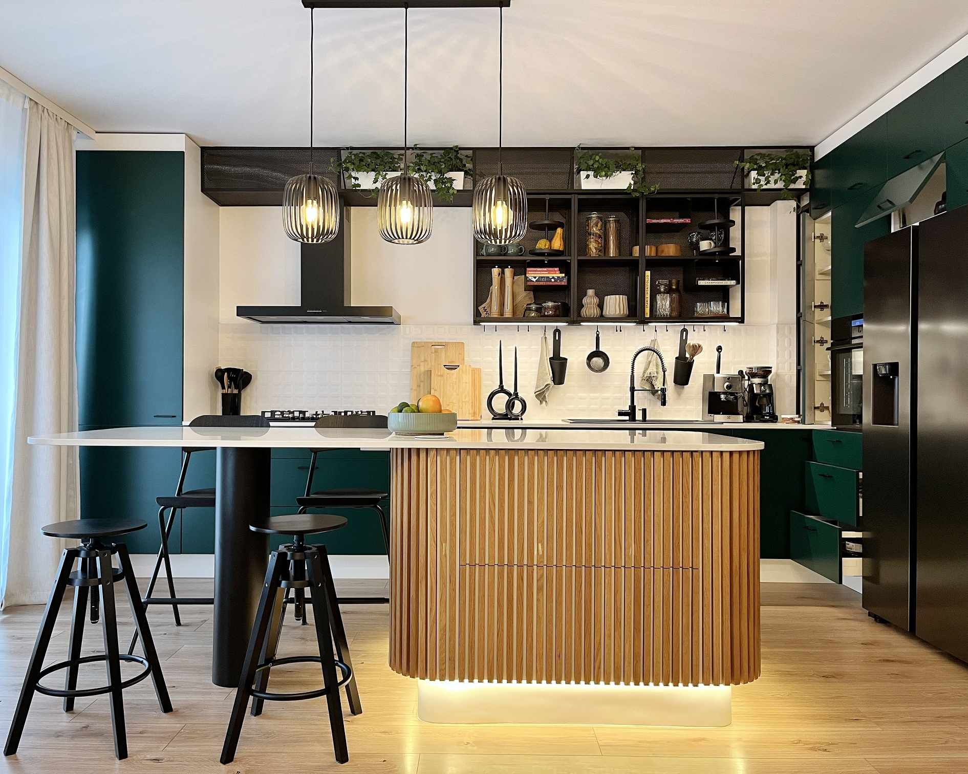 amenajare bucatarie insula open space one stripe