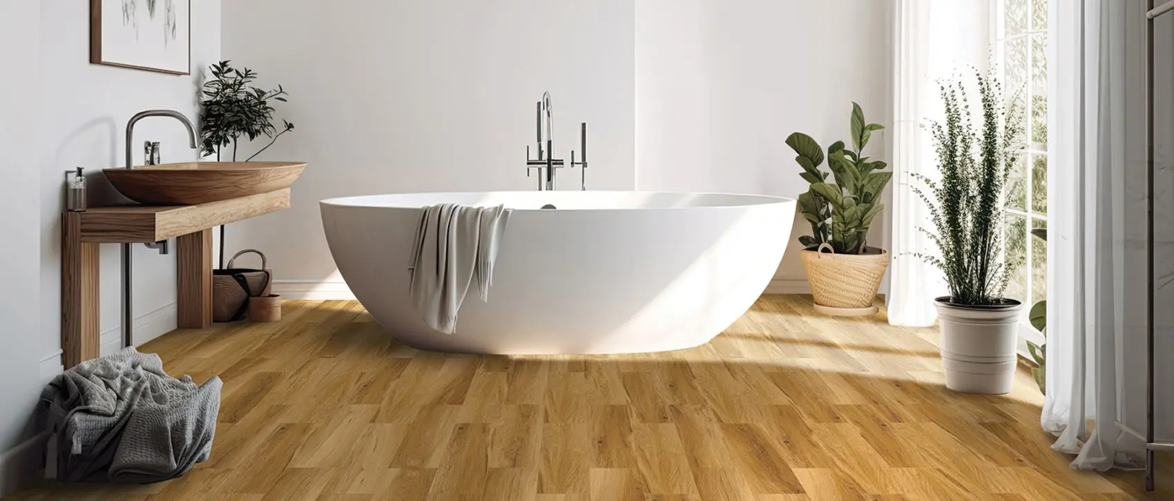 amenajarea baii pardoseala lemn legno classico