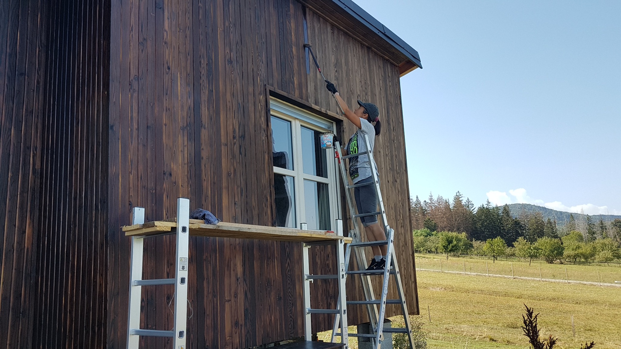 Proprietara a construit de la zero un tiny cozy, pe roți