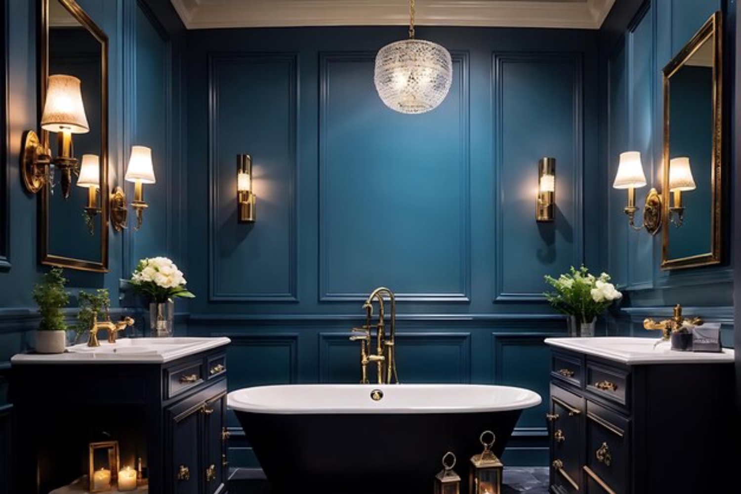 12 stilul neoclasic - baie-matrimoniala-design