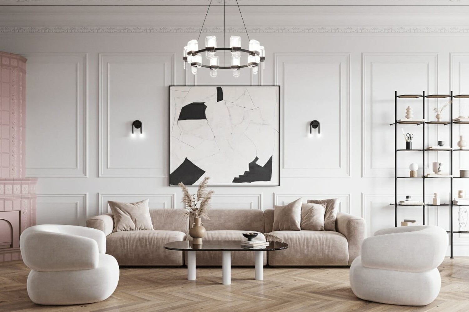 3 stilul neoclasic - culori living