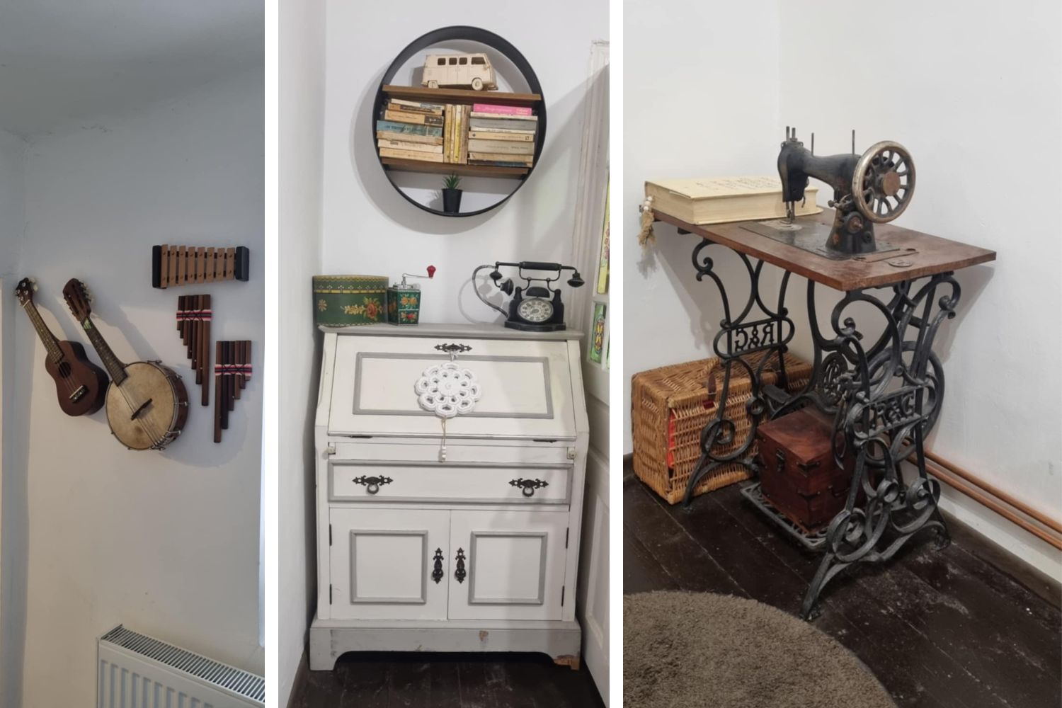 Tânăra a ales un decor rustic, iar multe dintre obiecte au fost recondiționate