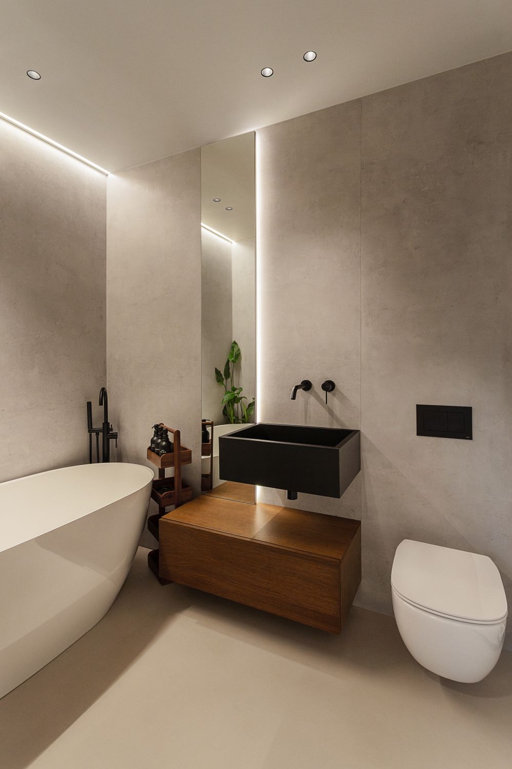 amenajare baie apartament stil de design interior modern minimalist